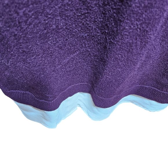 Charter Club Purple Sweater With Embellishment - Size S - Picture 4 of 5